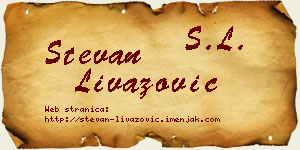 Stevan Livazović vizit kartica